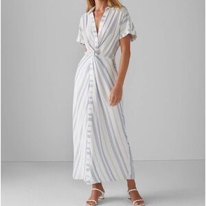 Club Monaco Striped Maxi Dress 0